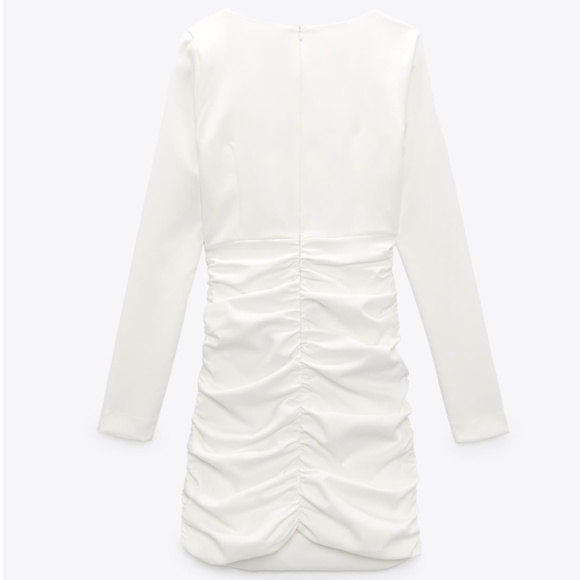 ZARA ruched long sleeve dress- BNWT - Picture 3 of 5